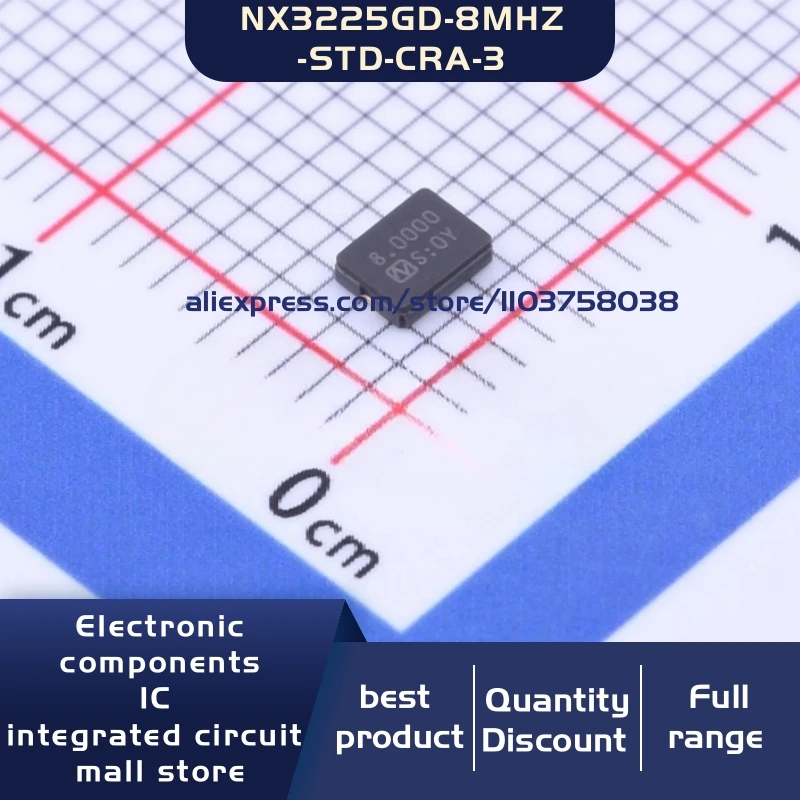50개/몫 NX3225GD-8MHZ-STD-CRA-3 8MHZ ±50ppm 8pF 3225 2P 수정 발진기 공진기 2-SMD 재고 있음