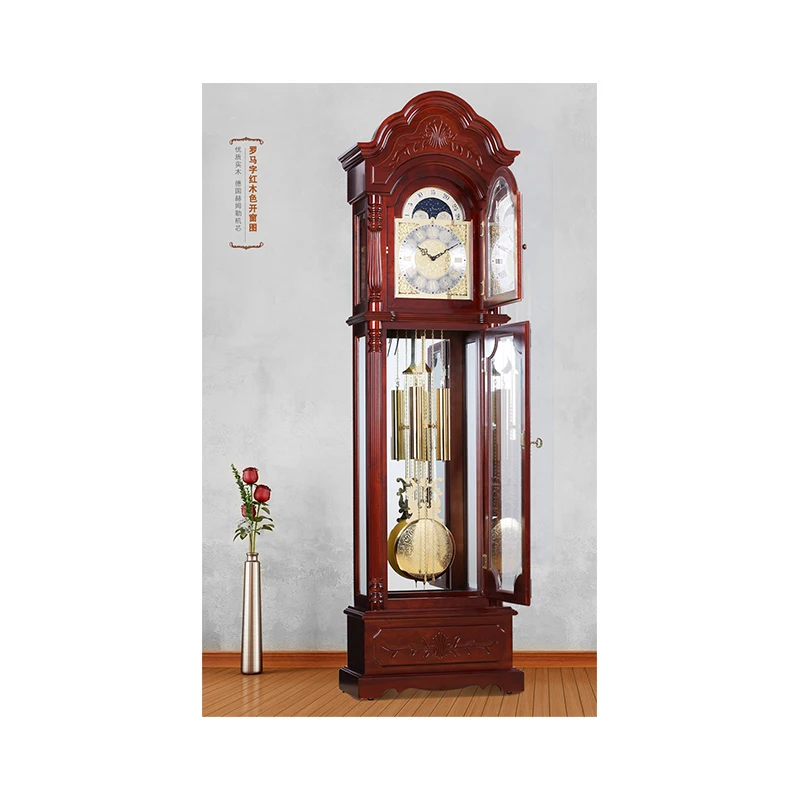 2024 NEW Antique Solid Wood Grandfather Clock With German Mechanical