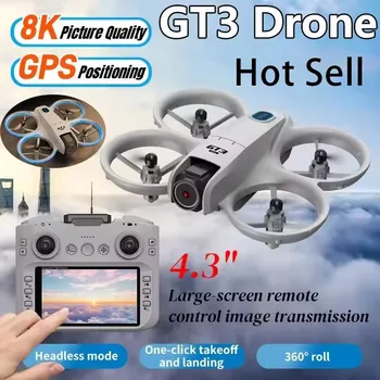GPS WIFI 8K HD Doppia Fotocamera Professionale Fotografia Aerea Aereo di Controllo Remoto Quadcopter UAV Giocattoli Originale NUOVO GT3 Drone HD