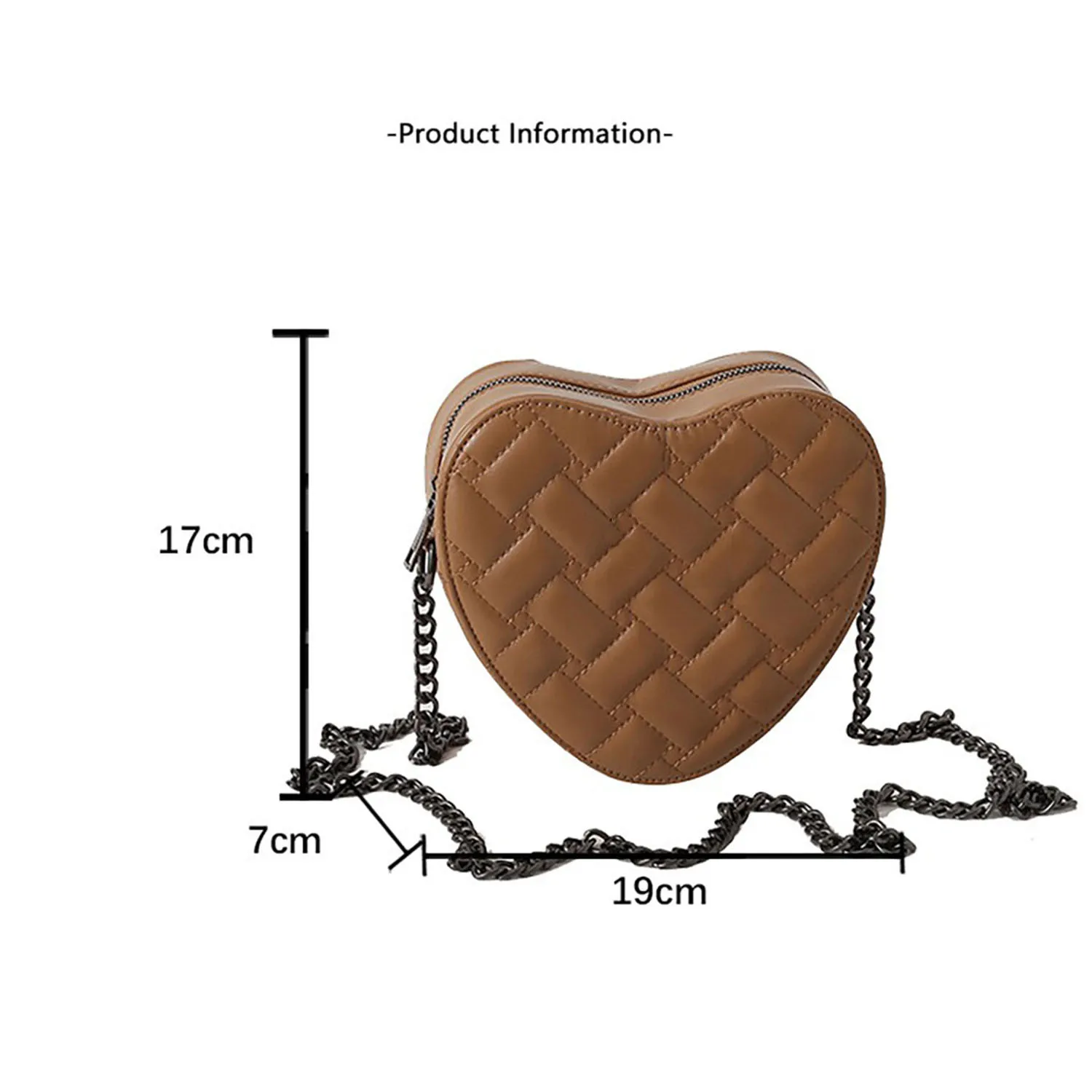 Women's Crossbody Bag Light Luxury Texture Chain Bag Embroidered Thread K-G Heart-Shaped Model Handbag