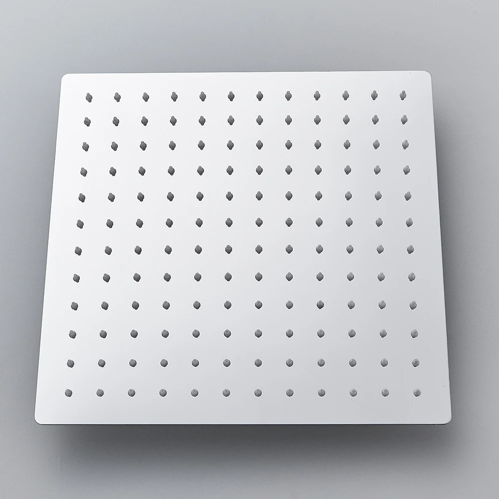Round & square Stainless Steel Ultra-thin Showerheads 12/10/8/6/4 inch Rainfall Shower Head Rain Shower Chrome Finish shower head