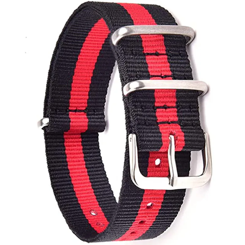 Nylon Army Sports Black Watch Strap with Belt Buckle