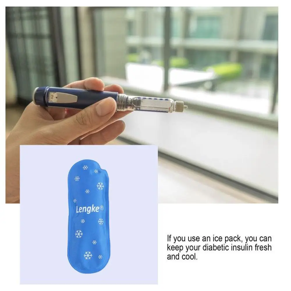 3pcs Cold Gel Thermal Insulated Medicla Cooler Diabetic Pocket Insulin Cooling Bag Ice Pack Cold Gel Pill Protector