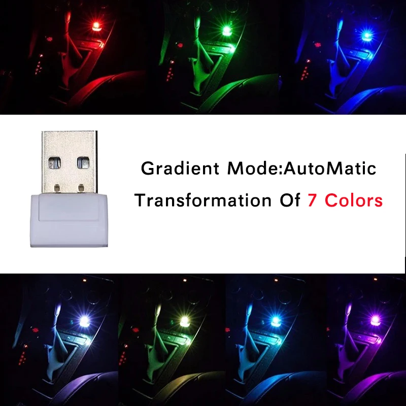 7 Colors Change Mini USB Car Light Button Control LED Modeling Light Car  Ambient Light Interior Light Car Interior USB Interface - Price history &  Review, AliExpress Seller - Geartronics Official Store