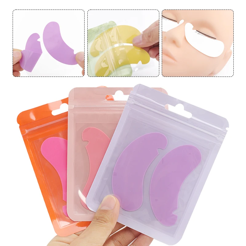 Description Picture 2 of item1 Pair New Reusable Eye Pads Silicone Stripe Lash Lift Eyelash Extension Hydrogel Patches Under Eye Gel Patch Makeup Tools