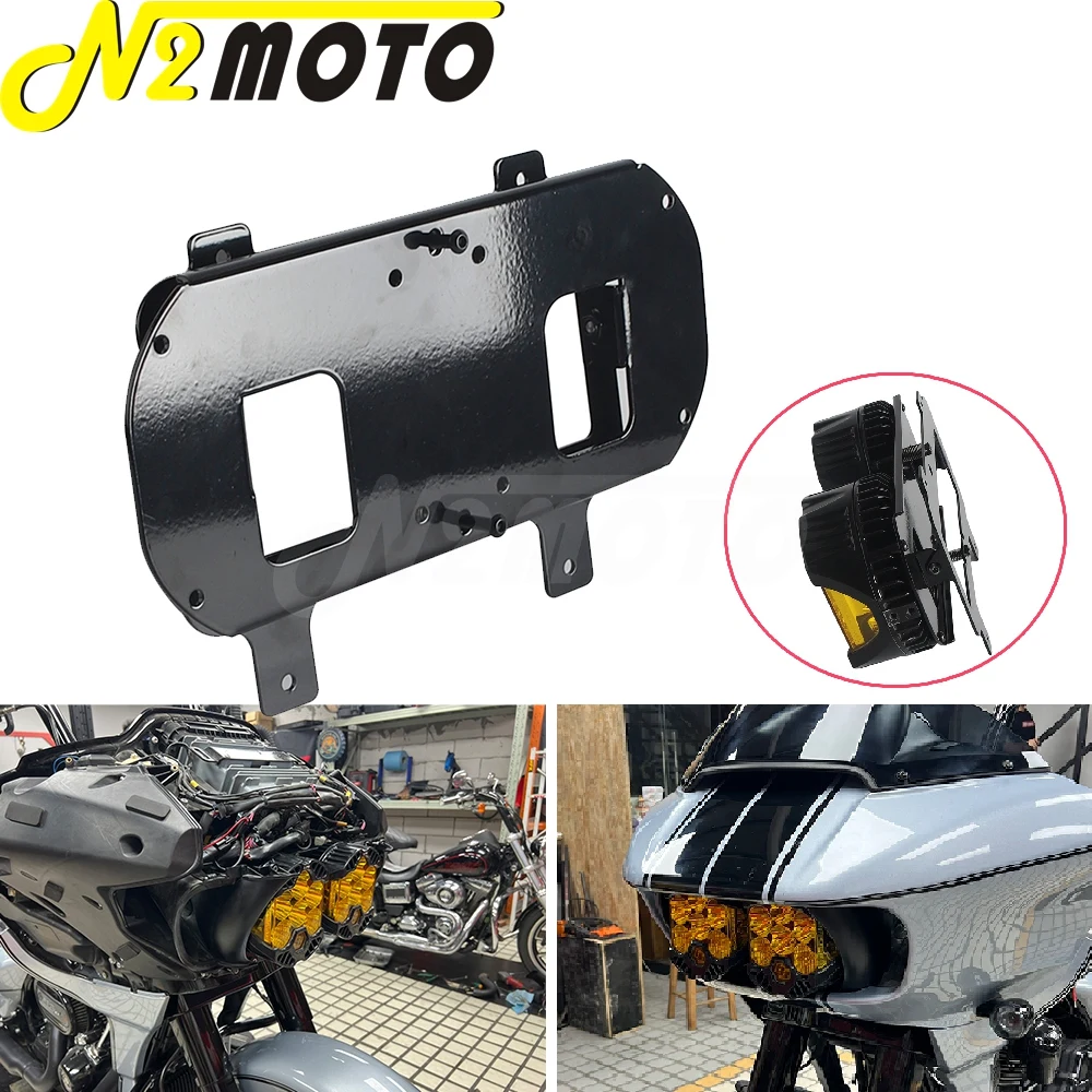 BAJA LP6 LED 조명 헤드 라이트 브래킷 콤보 Harley Touring Road Gilde Limited FLTRK Special FLTRXS ST FLTRXST 2015-2023