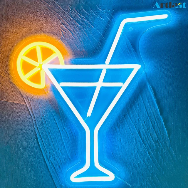 Cocktails Tasse Neon Lichter Led Neon Party Haus Restaurant Club Taverne Pub  Acryl Zeichen Wand Dekoration Lampen USB Powered - AliExpress