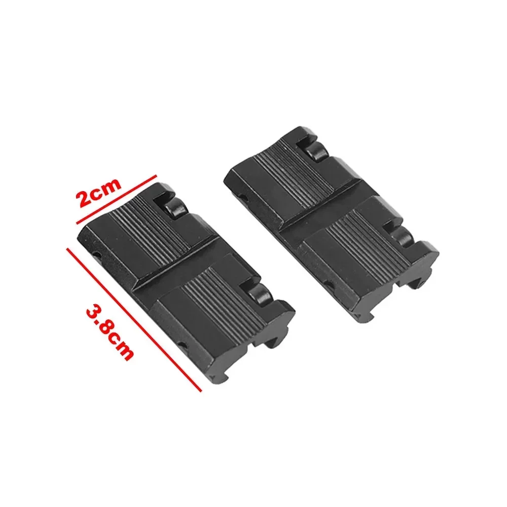 2PCS 11mm dovetail to 20mm oscilloscope adapter mounting base Weaver Picatinny track installation converter 9.5mm-10mm dovetail rifle scope mount