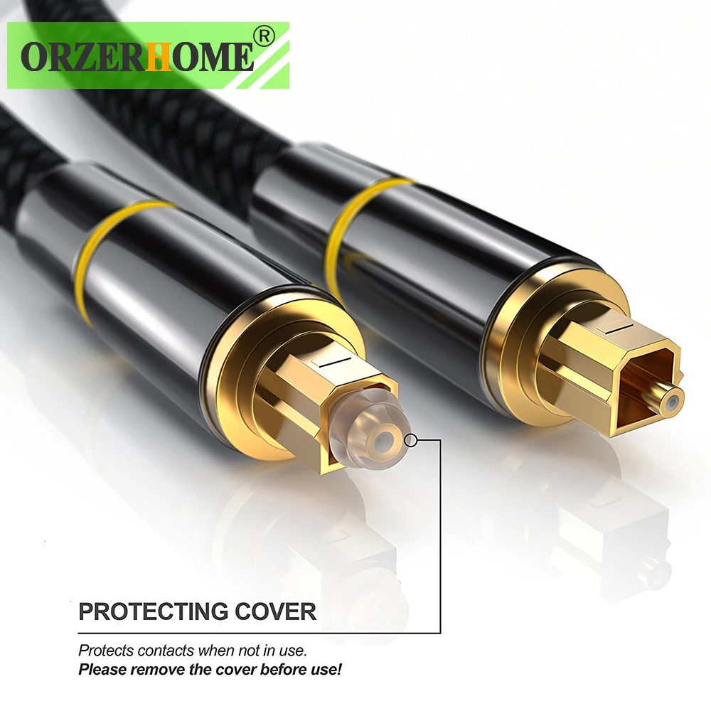 Orzerhome Cavo Audio Ottico Digitale Coassiale Toslink 5.1 Cavo Spdif Soundbar Cavo In Fibra Per Tv Xbox Player Audio Cavo Ottico