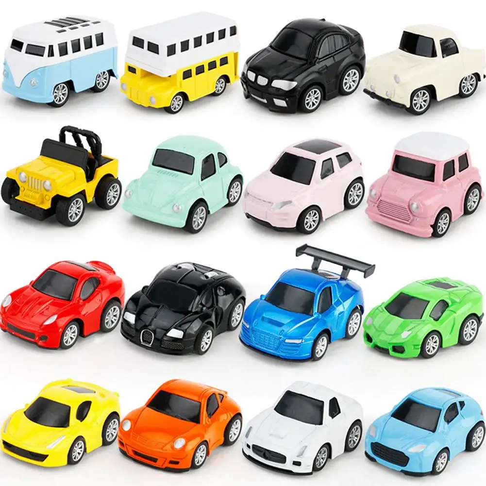 

8pcs 1:64 Kids Mini Alloy Car Simulation Die-cast Pull-back Car Model Ornaments For Boys Girls Birthday Christmas Gifts