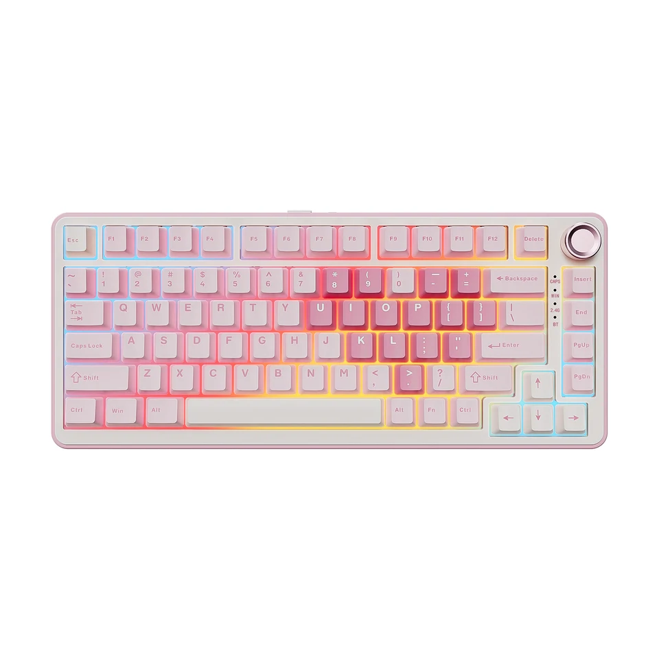 YUNZII B75 PRO 75% メカニカル　キーボード ピンク　ワイヤレス YUNZII B75 PRO Pink Mechanical Gaming Keyboard, Bluetooth/Wire