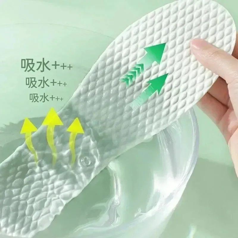 1/10Pairs Natural Wood Pulp Disposable Insoles for Women Men Light Weight Breathable Insole Sweat Absorption Deodorant Shoe Pad