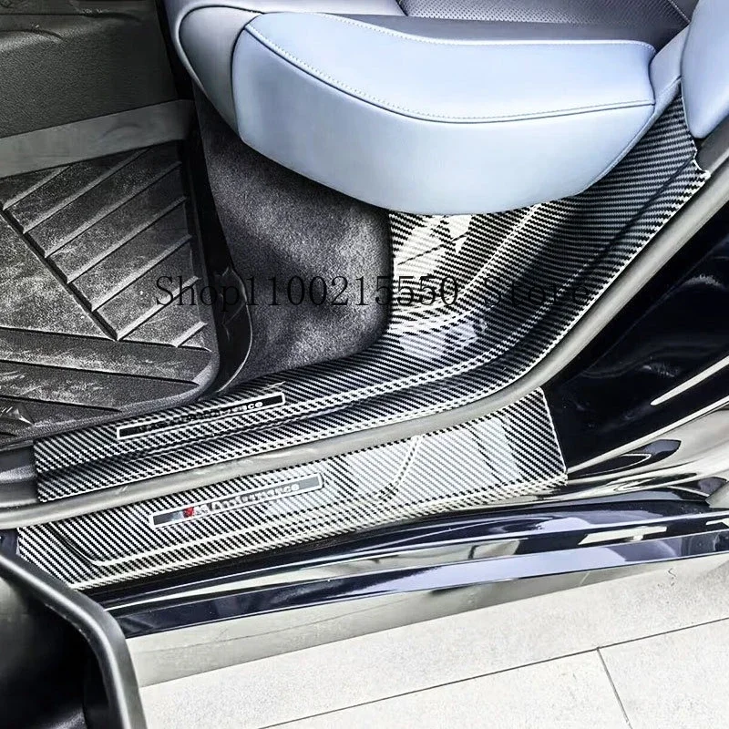 BMW X3 G45 G48 2024-2025 자동차 트렁크 임계 값 스커프 플레이트 장식 커버 ABS 보호 스티커 액세서리
