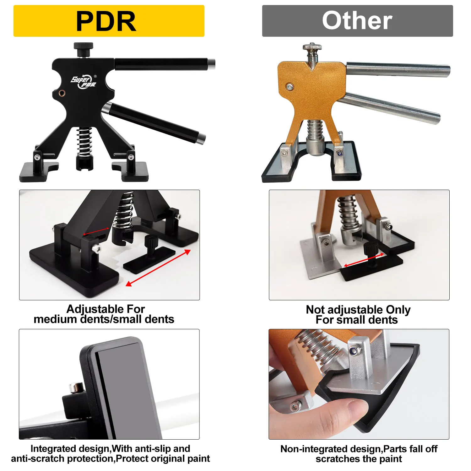 Super PDR Dent Puller Paintless Dent Removal Kits Dent Repair Tool Dent Lifter Car Dent Puller Body Auto Dent for Car Dents