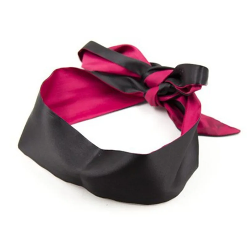 Silk Blinder BDSM Bondage Eye Mask Satin Sex Cover Sleep Band Soft Tie Blindfold Slave Restraint Belt Adult Game Toy |