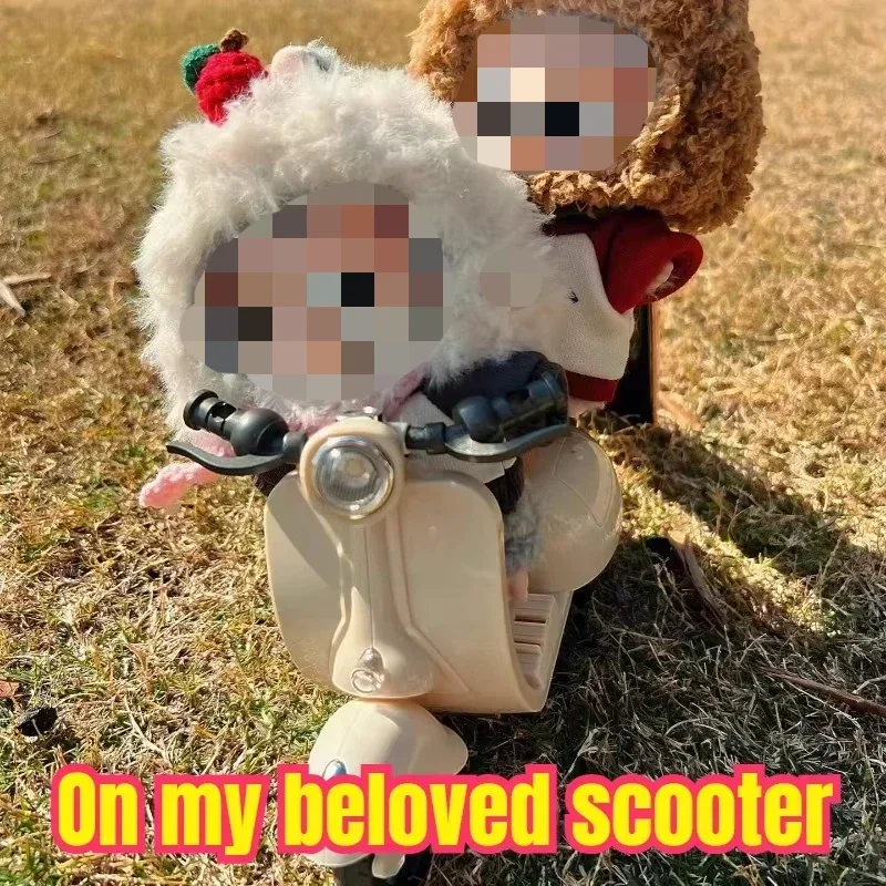 Mini Electric Motorcycle Toy Lights Music Doll Accessories for Children