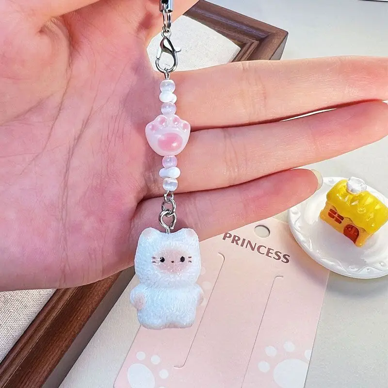Niedlicher Cartoon Siamesische Katze Handyanhänger Gurt Schlüsselanhänger 3D Kätzchen Tasche CCD Kamera Anhänger Lanyard Mädchen Geschenk – Detail 5