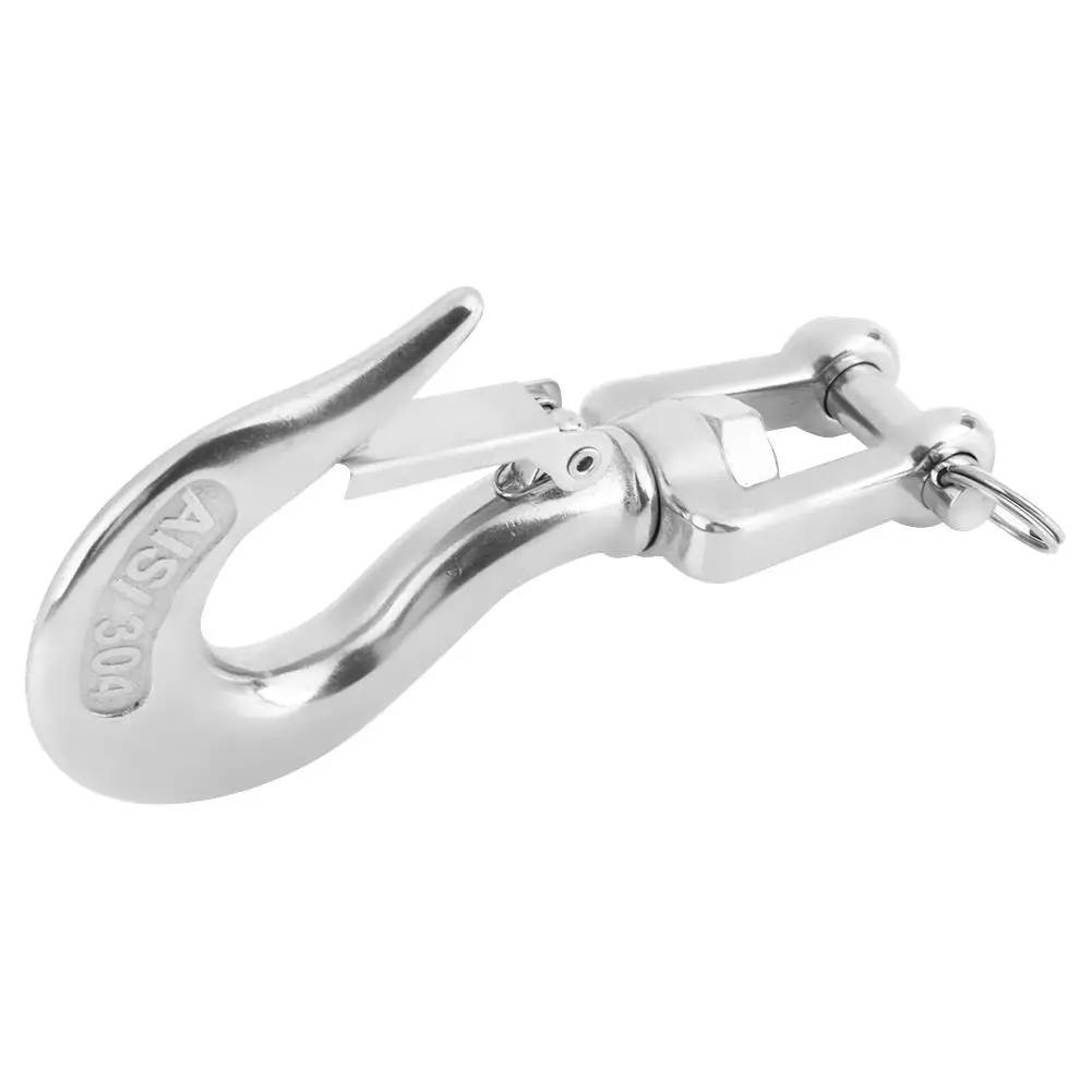 Gancio Di Sollevamento Girevole In Acciaio Inox 304 | Portata 1000 Kg, Rotazione 360° - Per Gru E Sollevamenti Industriali - Foto 2