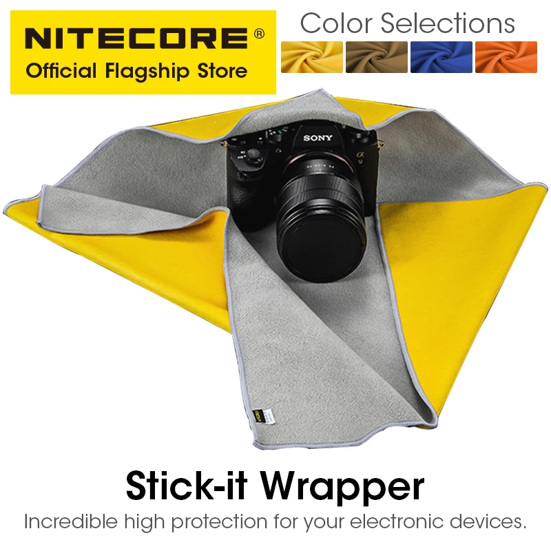 NITECORE Stick-it Wrapper Patch Cloth Multifunctional Organization Protect Cover For Camera Len ipad Phone for Canon Nikon Sony clip on lavalier omin directional condenser microphone audio video recording microphone for iphone huawei smartphone for canon nikon sony dslr camera camcorder for audio recorder pc