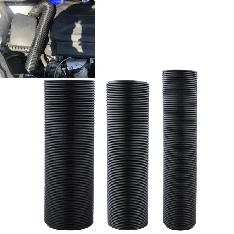 Steel wire +PP material Car Cold Air Intake Tube Kit Flexible Air Inlet Duct Pipe System 63mm 76mm 50mm Universal