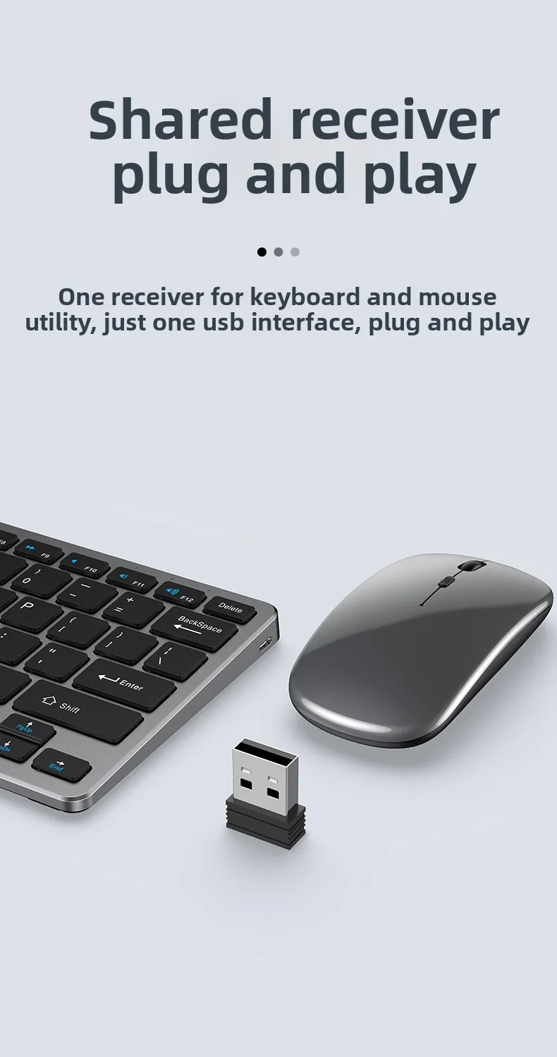 Kabelloses Tastatur Und Maus Set Bluetooth Für Büro Und Pc_voghion.com