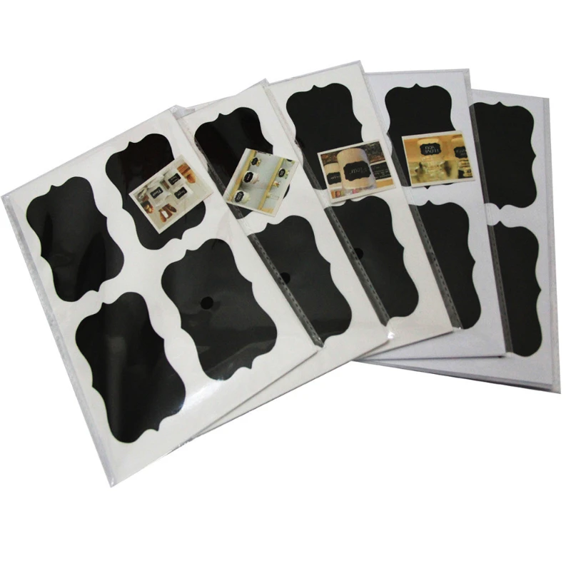 20/60 PCS 5x3.5cm Erasable Chalkboard Labels Sticker For Kitchen Jars Stickers Removable Waterproof Blackboard Sticker Label
