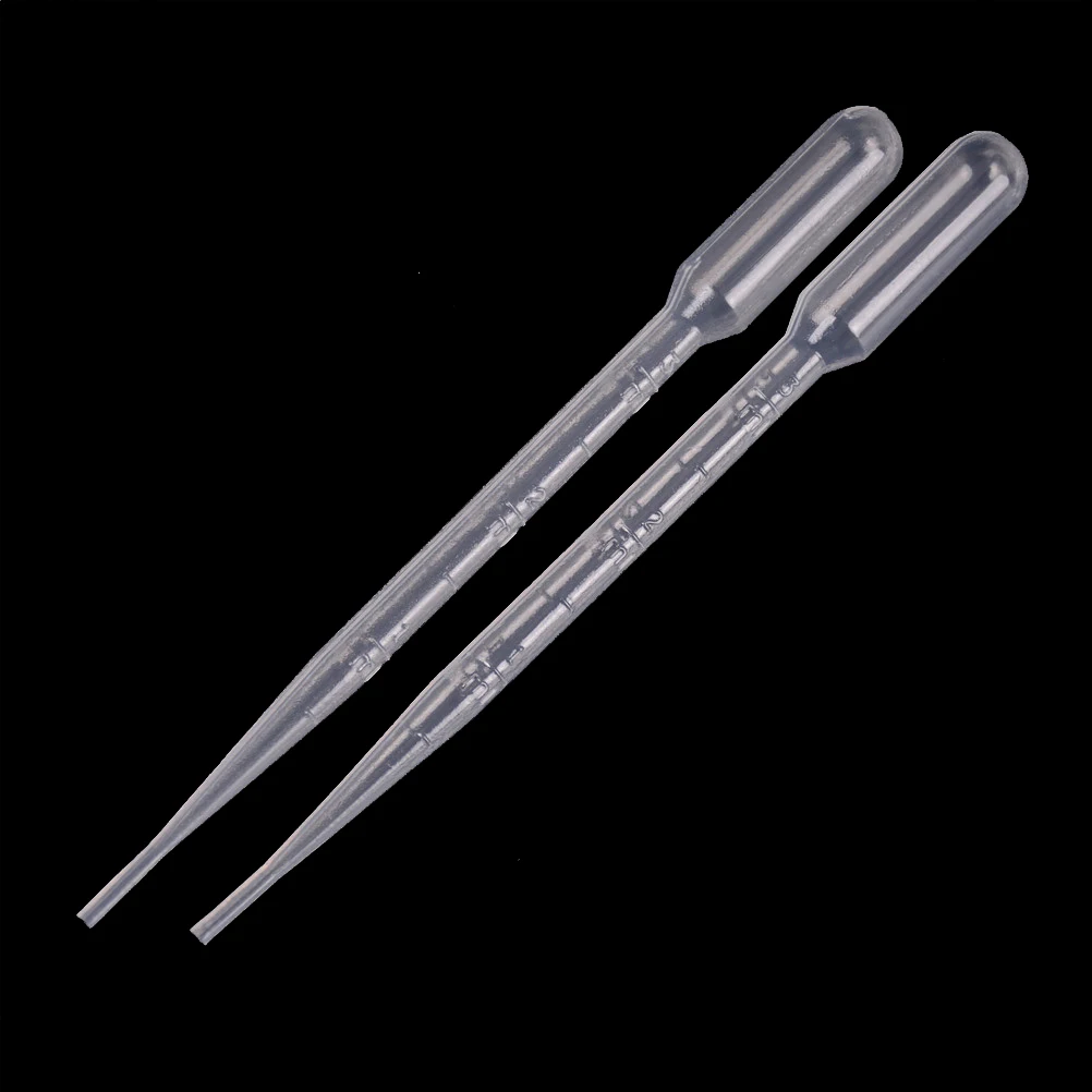 20pcs/set 3ML Disposable Plastic Eye Dropper Set Transfer Graduated Pipettes Lab Supplies Pasteurized Pipettes