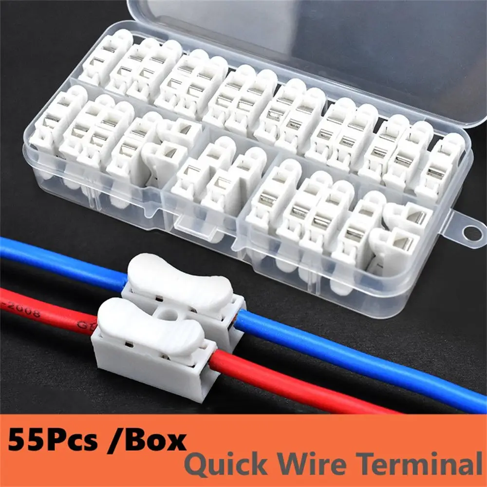 2PinPushQuickWireCableConnector220V10AWiringTerminalSSpring