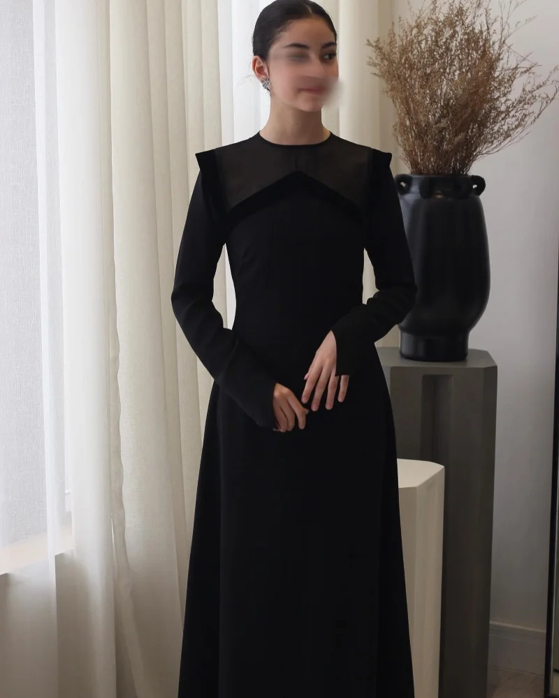 

Длинное вечернее платье Epoch 2024 для женщин, сексуальное женское платье с круглым вырезом, простое коктейльное платье для выпускного вечера