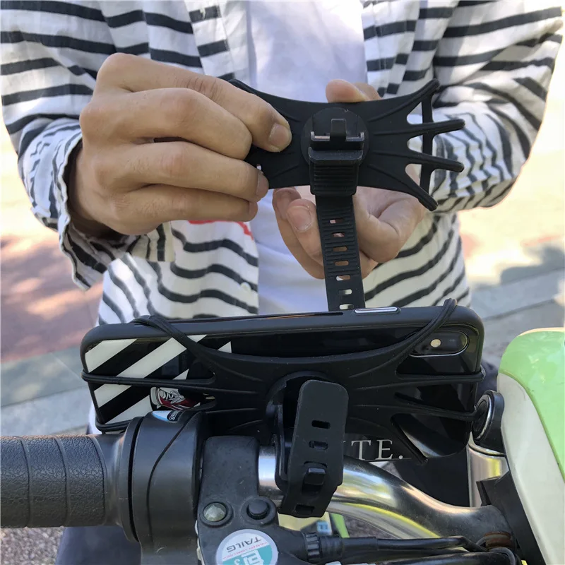 2 Supports Téléphone Vélo En Silicone – Universels, Angle Réglable, Neufs