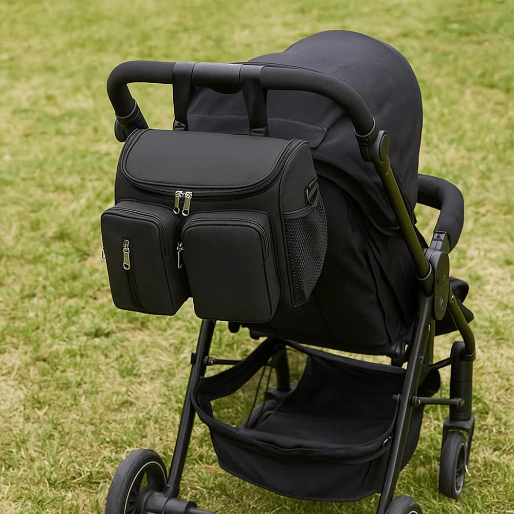 Waterproof Mommy Shoulder Bag Oxford Cloth Multi-Pocket Stroller Storage Hanging Bag Large Capacity Multifunctional