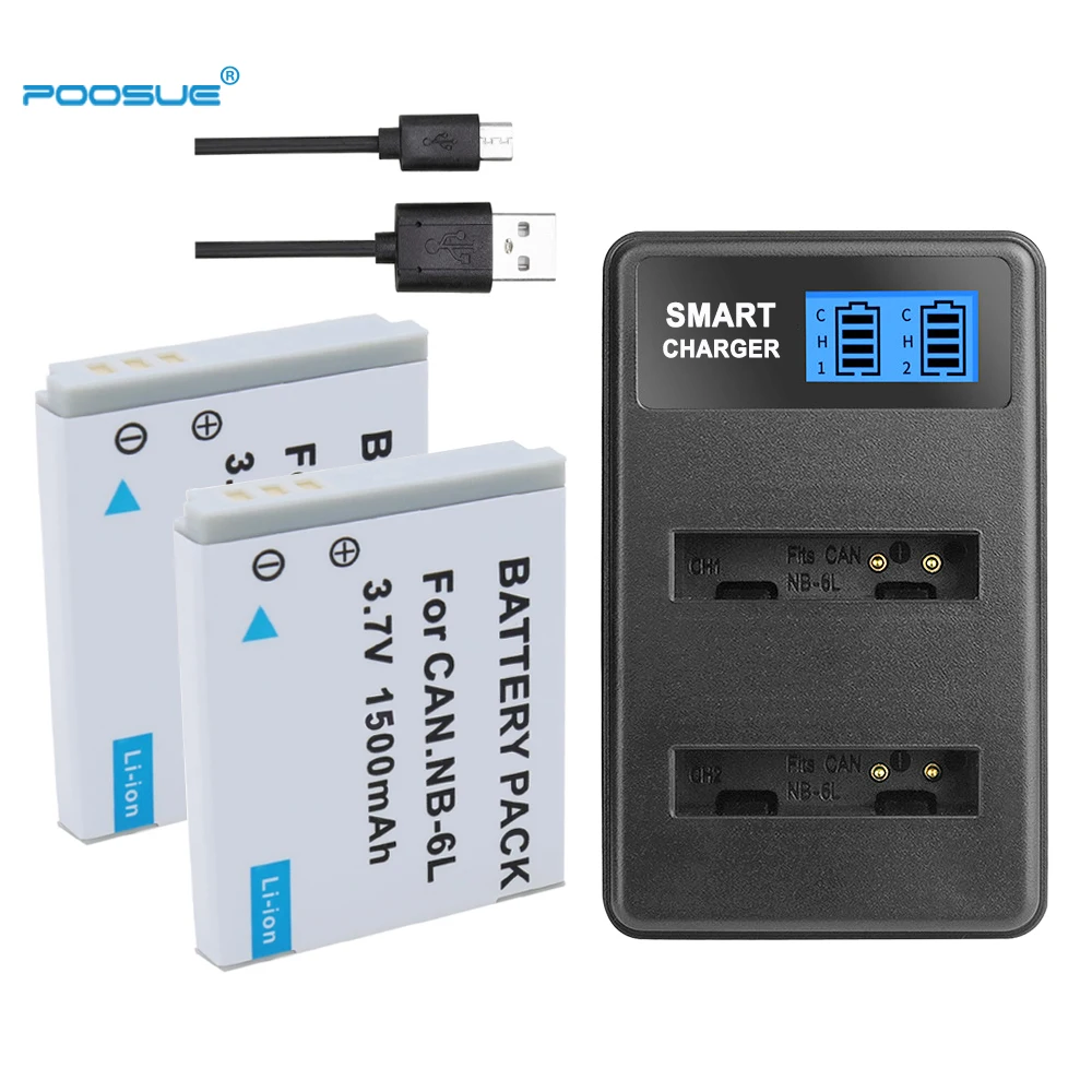 

NB-6LH nb 6lh nb-6l Battery For Canon nb 6l LCD Dual charger HS SX520 SX530 SX600 SX610 SX700 SX710 IXUS 95 200 210 105 camera