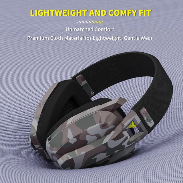 BINNUNE BW06 2.4GHz Wireless Gaming Headset with Mic for PS5 PS4 PC Mac Playstation Bluetooth Gaming Headset with Microphone 5