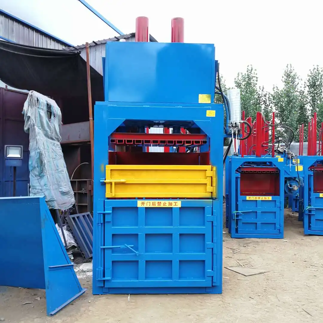ACCE Vertical Type Hydraulic Waste Paper Cloths Baler Of Garbage Station Cloth Waste Compressor Baler Machine