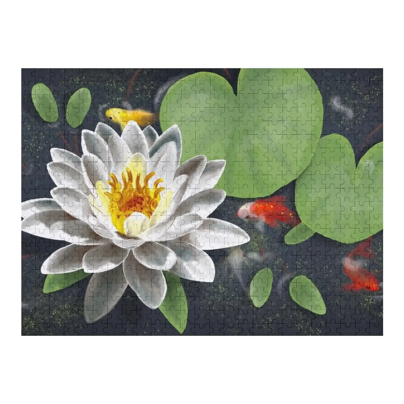 Water Lily and Koi Jigsaw Puzzle Customized Gifts For Kids Photo Jigsaw Custom Customized Kids Gift Puzzle