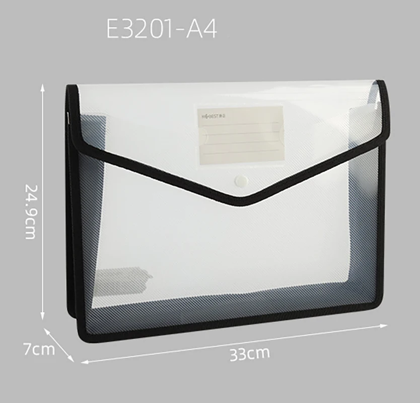 Large Capacity Waterproof Plastic Document Organizer Envelope