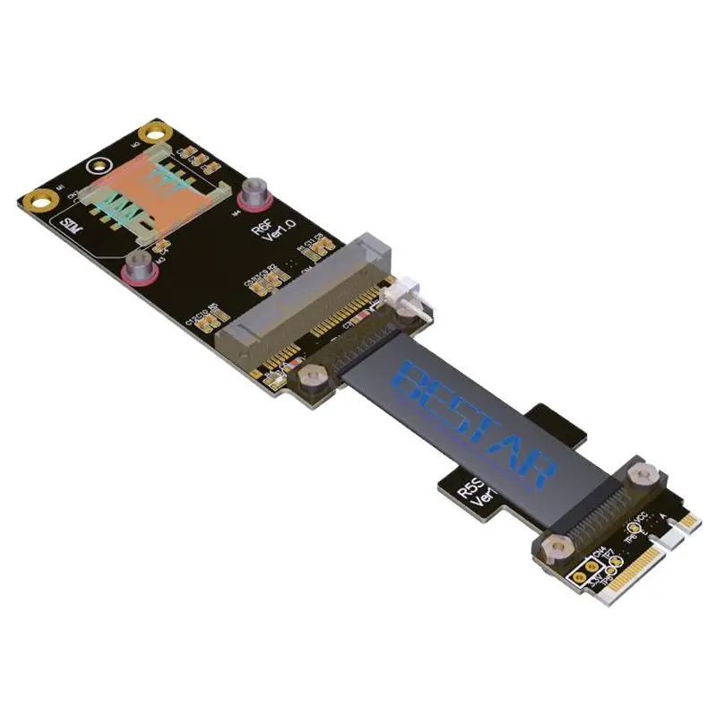M.2 Chiave Wi-Fi A E 2230 A.E A Mini Pci-E Mpcie Riser Extender Card Cable 10Cm 20Cm 30Cm 60Cm 80Cm M.2 Wifi Bluetooth 3G 4G Card