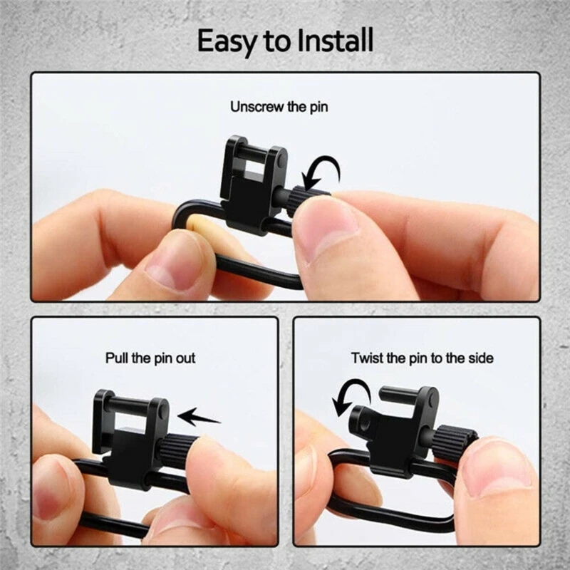Sling Swivels Mount 2 Pcs 1/1.25/1.5inch Two-Point Sling Attachment Clips Tactical Gun Strap