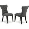 V697GA650-7 7 Piece Dinette Set Consist of a Rectangle Dining Room Table with V-Legs and 6 Dark Gotham Linen 4