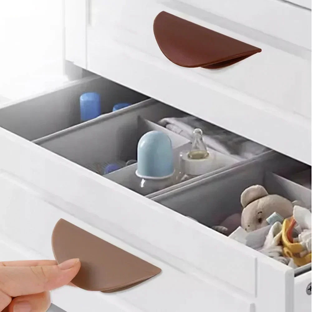 Furniture Handle Self-Adhesive Handle For Wardrobe Cabinet Drawer Sliding Door Pulls Knobs Kitchen Cupboard Door Hardware