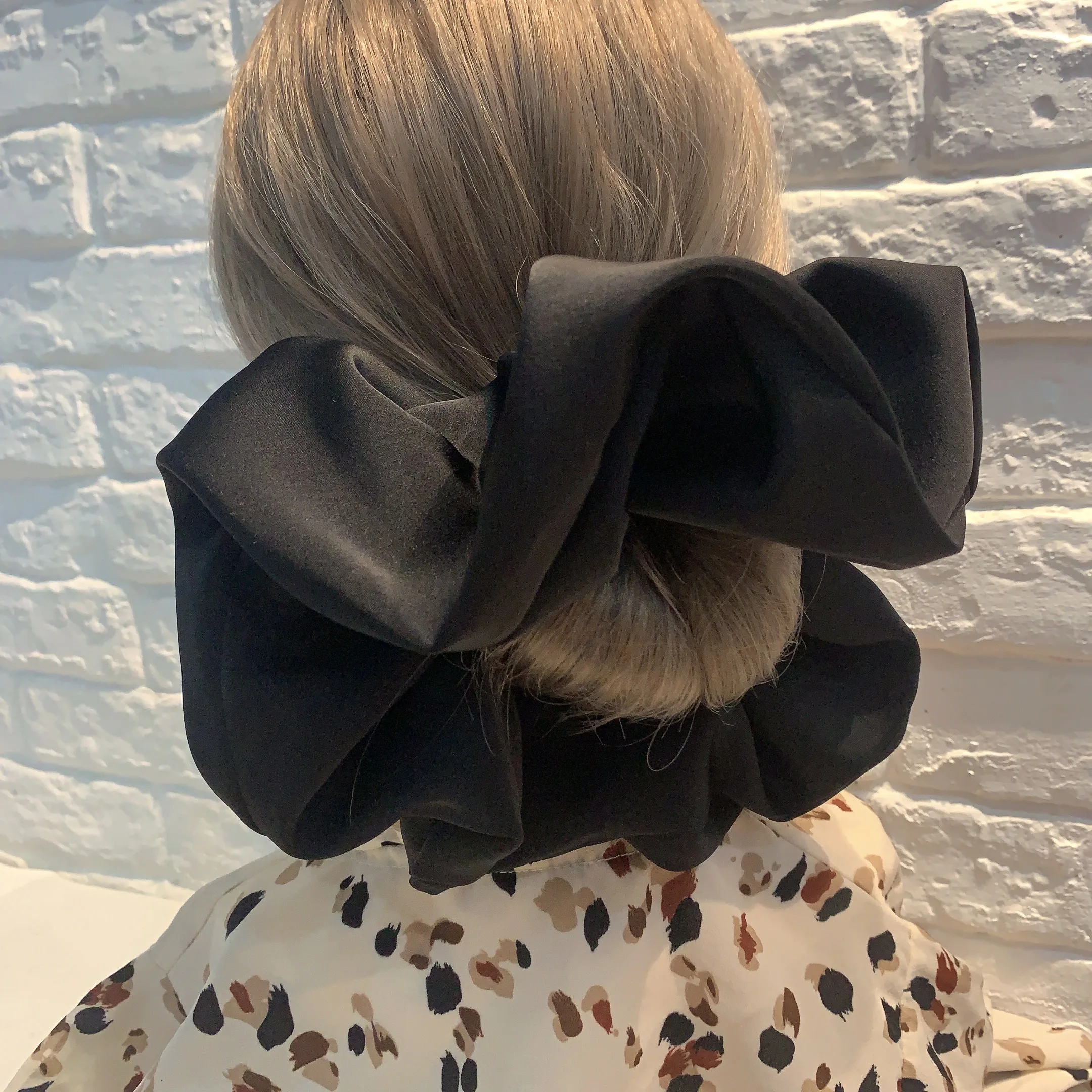 Luxurious Oversized Silk Scrunchies - Solid Color Hair Accessories