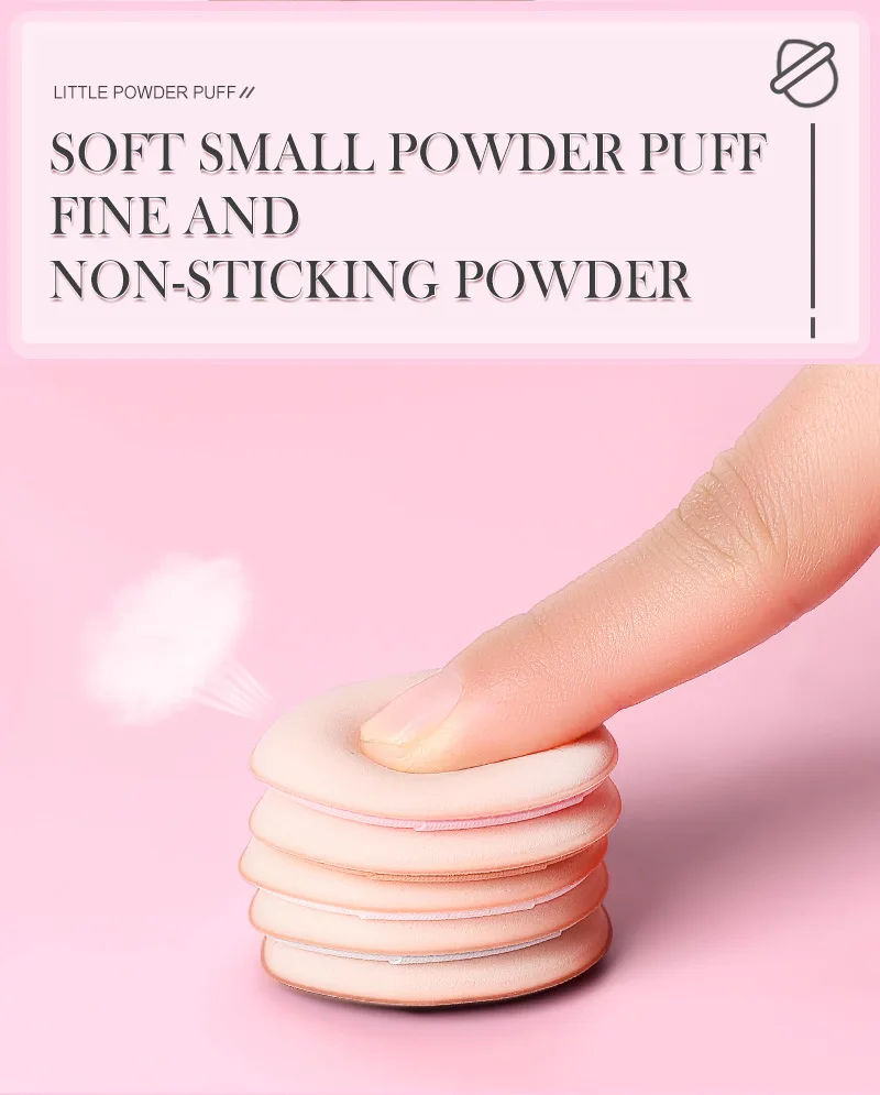 8Pcs Makeup Sponge Set Mini Finger Puff Triangle Powder Puff Soft