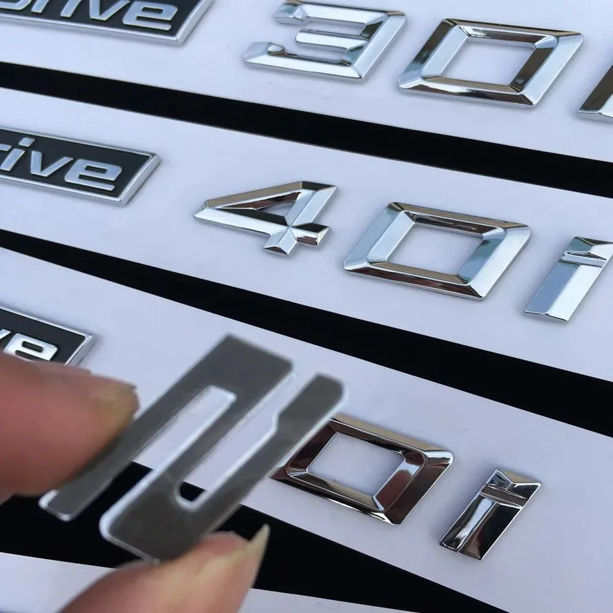 3D SDrive 18i 20i 23i 25i 50i 30i 35i 40i 45i Letter Car Rear Trunk Badge Emblem Decal Sticker For BMW X1 X2 X3 X4 X5 X6 X7