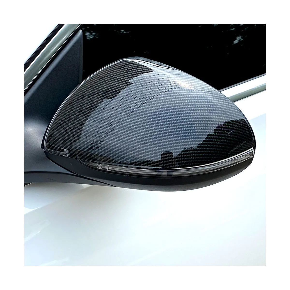 

Корпус зеркала заднего вида для Mercedes-Benz C-Class W206 C200 C260 C300 22-23 декоративные наклейки узор из углеродного волокна