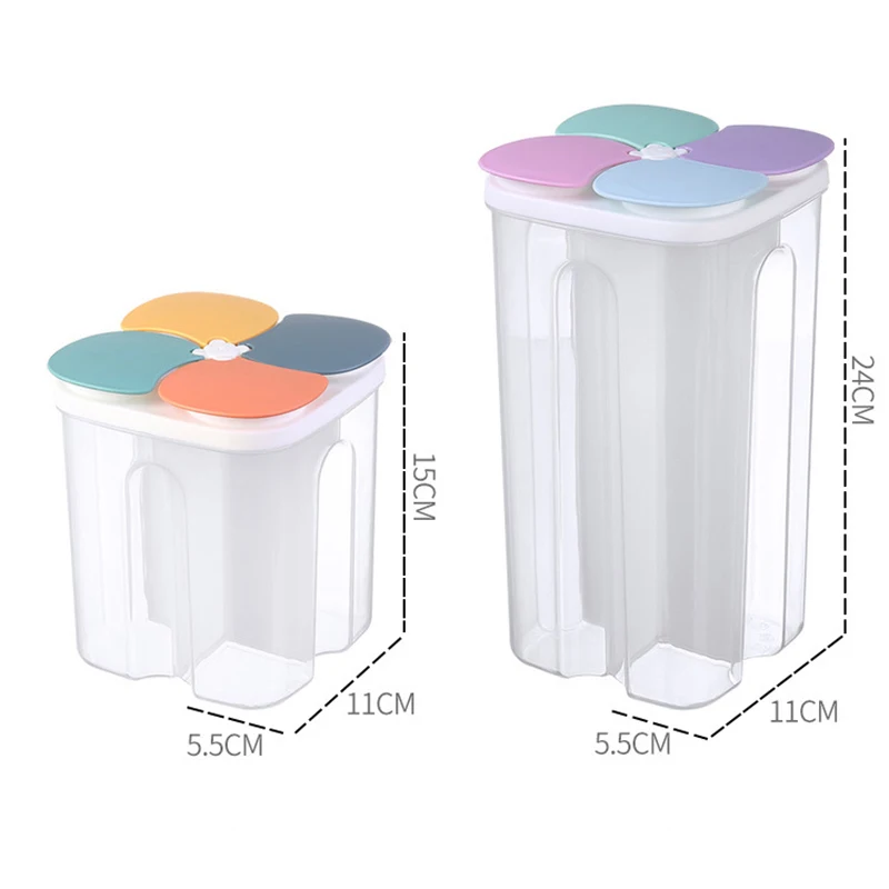 1.5/2.3L Cereals Storage Box Sealed Jar Lid Grain Noodle Tea Food Keep Fresh Container Kitchen Storage Supplies kitchen storage box rice storage box food storage container food storage box storage box