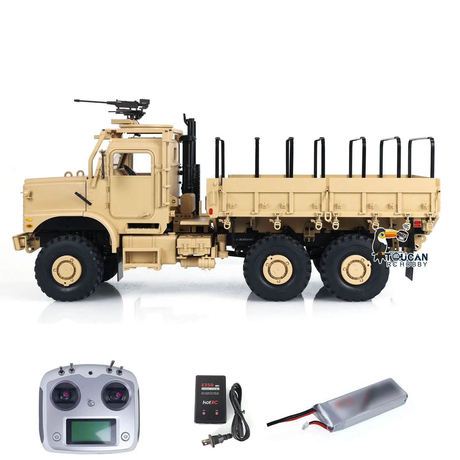 CROSSRC 1/12 Scale RTR TC6 Vehicle Radio Control Painted Finished Military Truck 6WD Light Sound Smoke 2 Speed Transmission 3