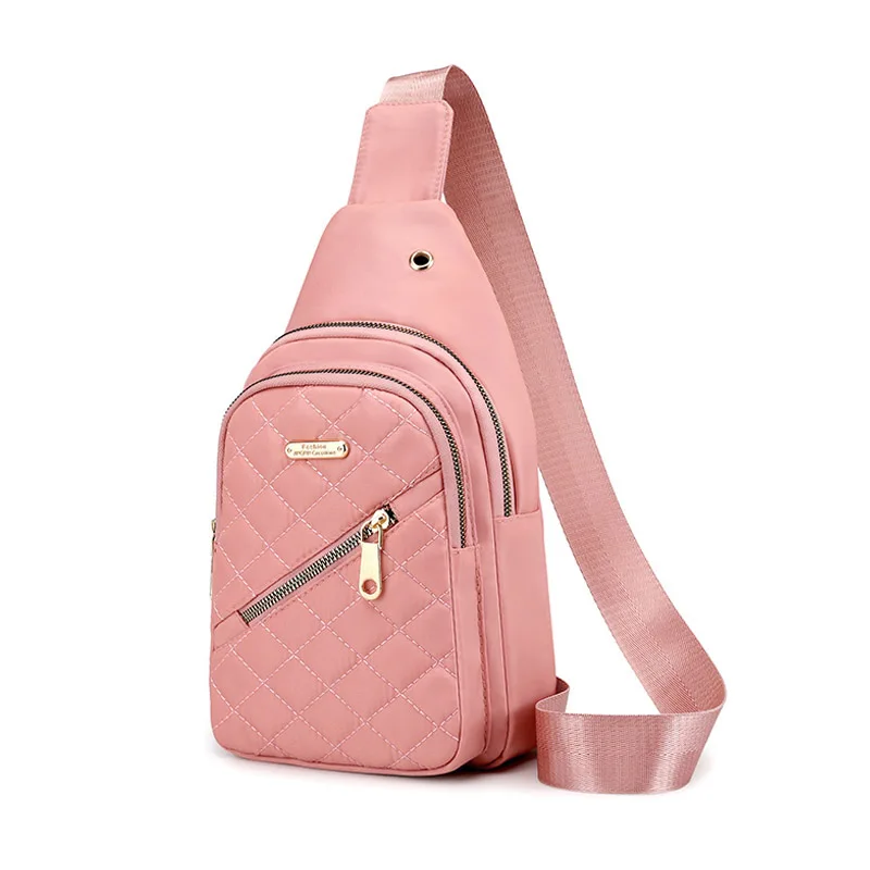 WomensChestBagPureColorNylonWomensBagGoodQualityShoulder
