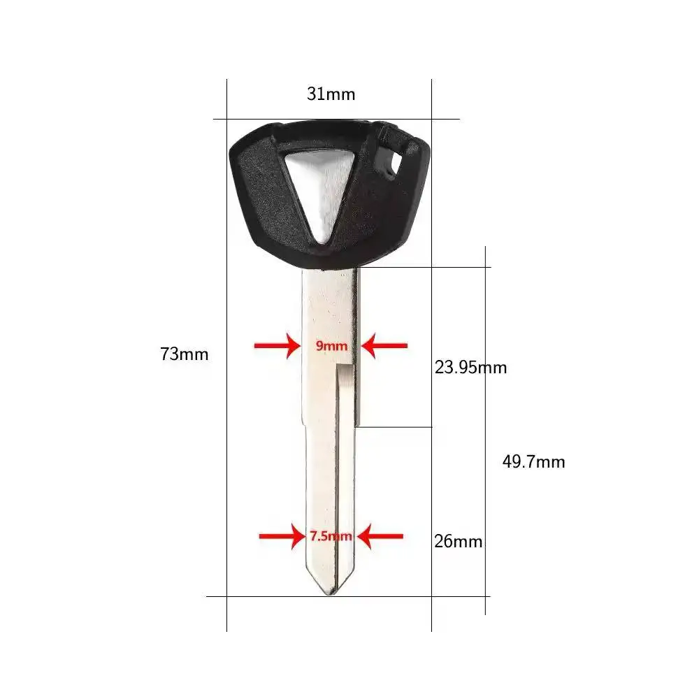 Motorcycle Uncut Blade Blank Key For Kawasaki Vulcans Versys 650 1000 EX400 ER650 EX650 ZX1000 SX ZX10RR ZX1000 ZX14R ZX1400 motorcycle keys motorcycle key accessories