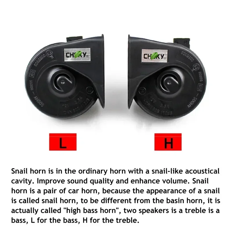 Car Snail Type Horn for Toyota CHR Corolla Wish Verso Camry Auris Vista Prius Yaris Vitz Platz Vios Aygo RAV4 Accessories car horn