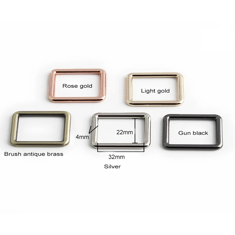 32MM 20MM 25MM Metal D Ring Roller Buckles Slider For Handbag Backpack Bags Shoulder Belt Straps Rectangle Tri-glide Accessories